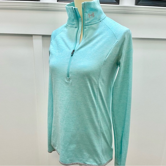 Under Armour Tops - UNDER ARMOUR Threadborne fitted Heatgear 1/4 zip long sleeve top size small